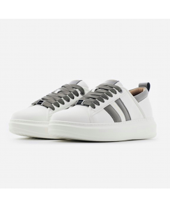 ALEXANDER SMITH Sneakers Eco-Wembley Uomo Bianco Grigio scuro AEAYWAU21WDY