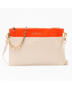 ALV by ALVIERO MARTINI Pochette Maddalena Donna Avorio Arancio ALVB9903 - 2036