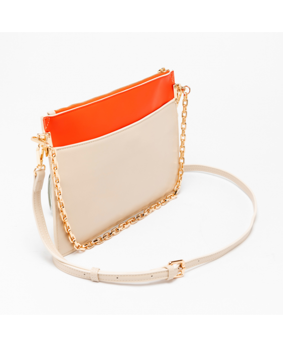 ALV by ALVIERO MARTINI Pochette Maddalena Donna Avorio Arancio ALVB9903 - 2036