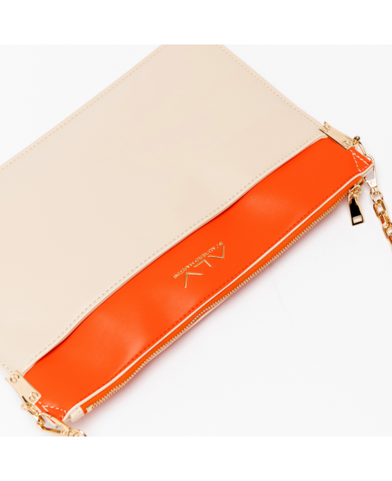 ALV by ALVIERO MARTINI Pochette Maddalena Donna Avorio Arancio ALVB9903 - 2036