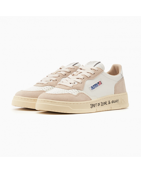 AUTRY Sneakers Medalist Low Wom Wrt-Volley Donna Bianco Beige AULW VY01