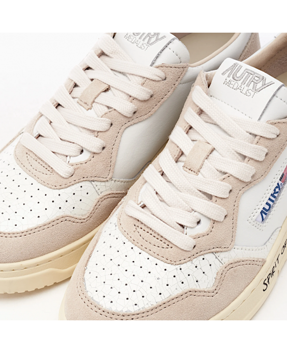 AUTRY Sneakers Medalist Low Wom Wrt-Volley Donna Bianco Beige AULW VY01