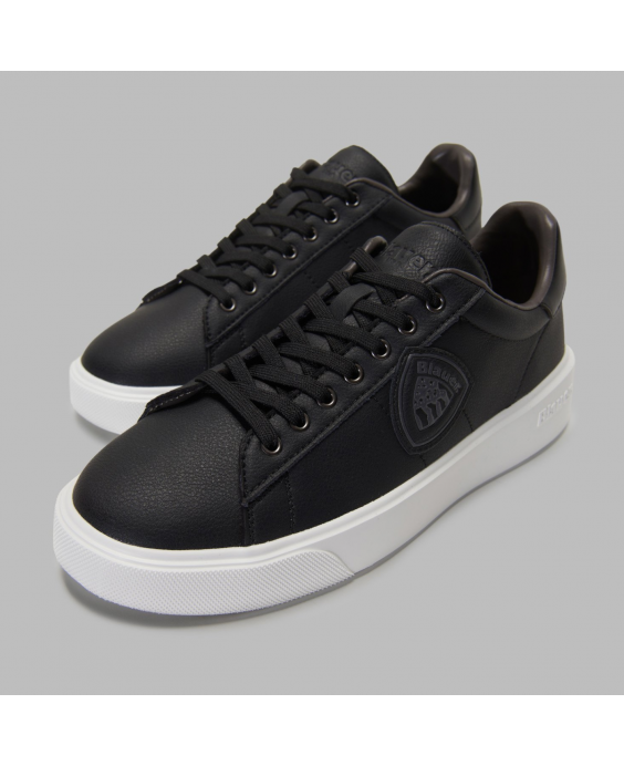 BLAUER Sneakers Buck01 Uomo Nero Bianco F4BUCK01-LEA