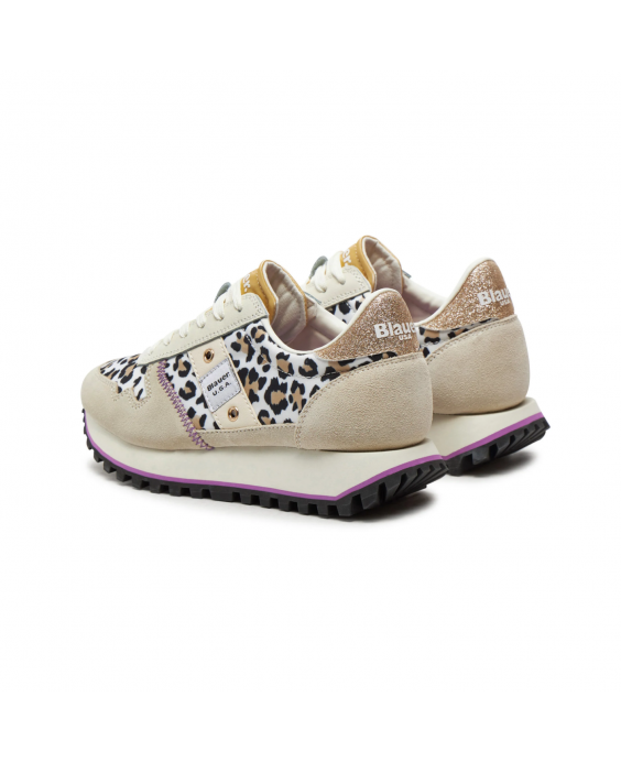 BLAUER Sneakers Millen01 Donna Grigio Leopardo S4MILLEN01-LEO