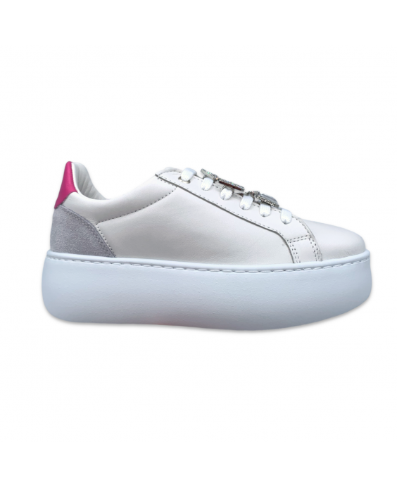 CESARE PACIOTTI 4US Sneakers Summer Donna Bianco Fucsia SUMMER_24149