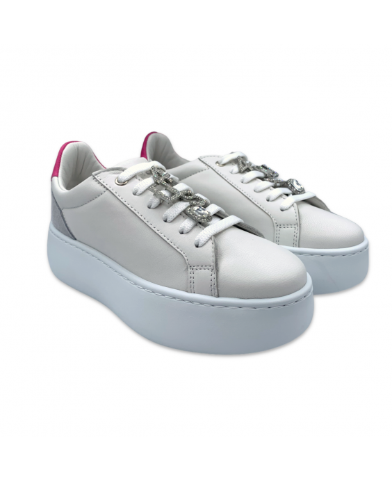 CESARE PACIOTTI 4US Sneakers Summer Donna Bianco Fucsia SUMMER_24149