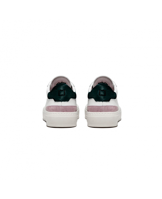 D.A.T.E. Sneakers Sonica Leather Donna Bianco Verde W371-SO-LE-WG