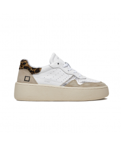 D.A.T.E. Sneakers Step Calf Donna Bianco Leopardo W391-ST-CA-WD