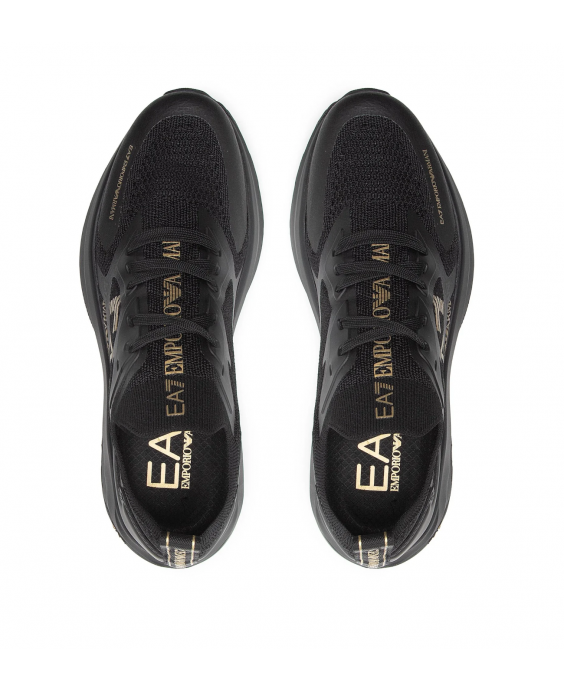 EA7 EMPORIO ARMANI Sneakers Uomo Nero Oro X8X113 XK269 M701