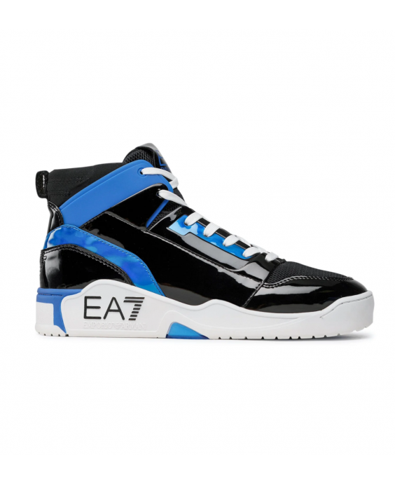 EA7 EMPORIO ARMANI Sneakers alta Uomo Nero Bianco Blu X8Z032 XK235 Q293