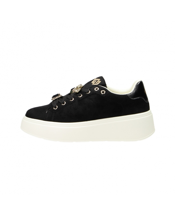 GOLD&GOLD Sneakers platform Donna Nero GB879