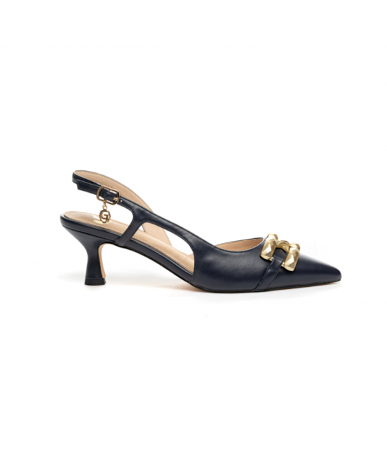 GOLD&GOLD Décolleté Slingback con accessorio Donna Blu navy A24GD06BLUN