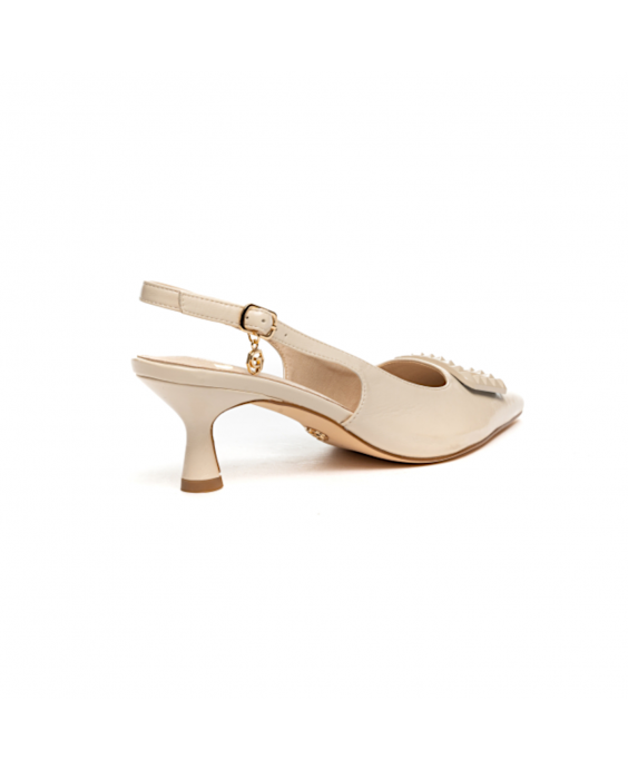 GOLD&GOLD Décolleté Slingback con accessorio Donna Beige A24GD08BE