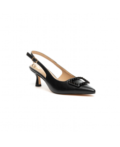 GOLD&GOLD Décolleté Slingback con accessorio Donna Nero A24GD08NE