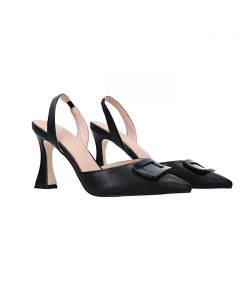 GOLD&GOLD Décolleté Slingback Donna Nero GD730