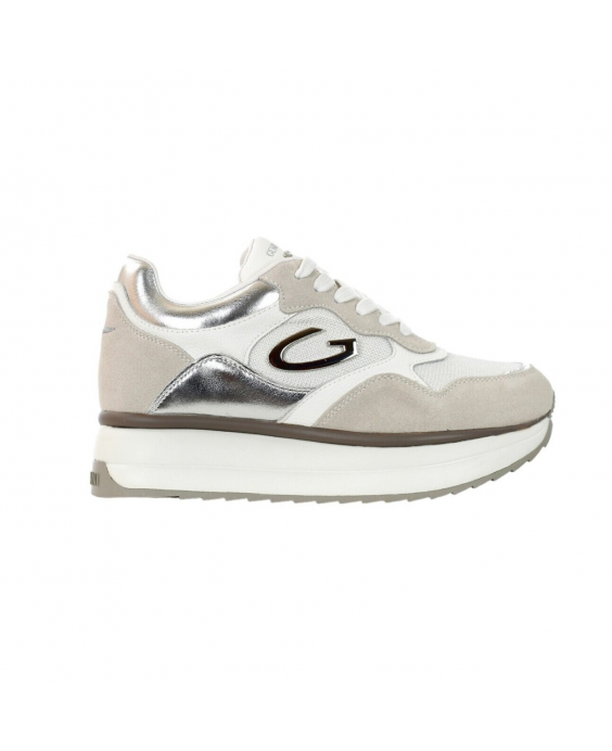 GUARDIANI Sneakers Louise Donna Beige Bianco Argento AGW430200