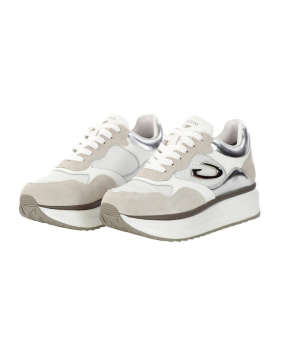 GUARDIANI Sneakers Louise Donna Beige Bianco Argento AGW430200