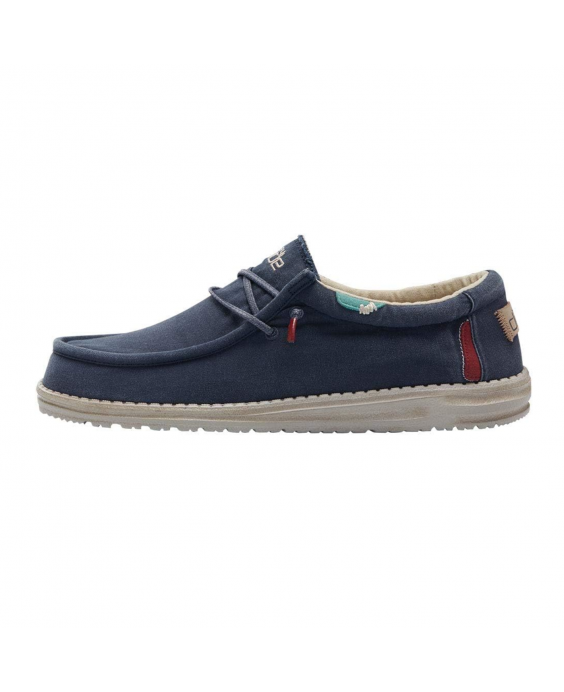 HEY DUDE Mocassino Wally Washed Uomo Blu 111522133