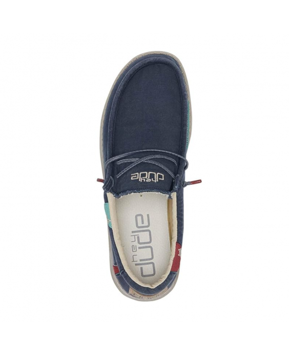 HEY DUDE Mocassino Wally Washed Uomo Blu 111522133