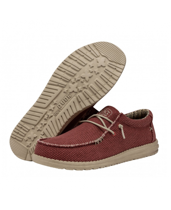 HEY DUDE Mocassino Wally Braided Uomo Rosso 40003-6VP