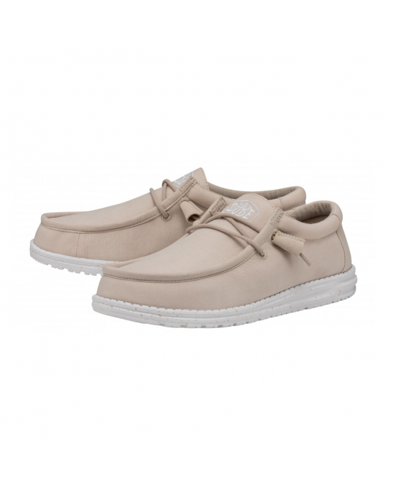 HEY DUDE Mocassino Wally Slub Canvas Uomo Beige 40009-106