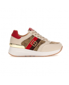 LAURA BIAGIOTTI Sneakers Donna Beige Rosso 8007