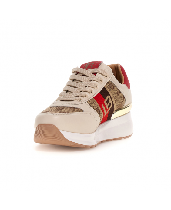 LAURA BIAGIOTTI Sneakers Donna Beige Rosso 8007