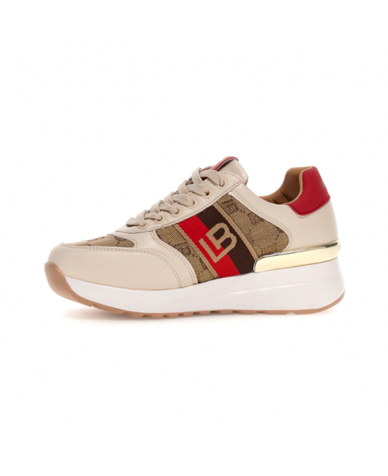 LAURA BIAGIOTTI Sneakers Donna Beige Rosso 8007