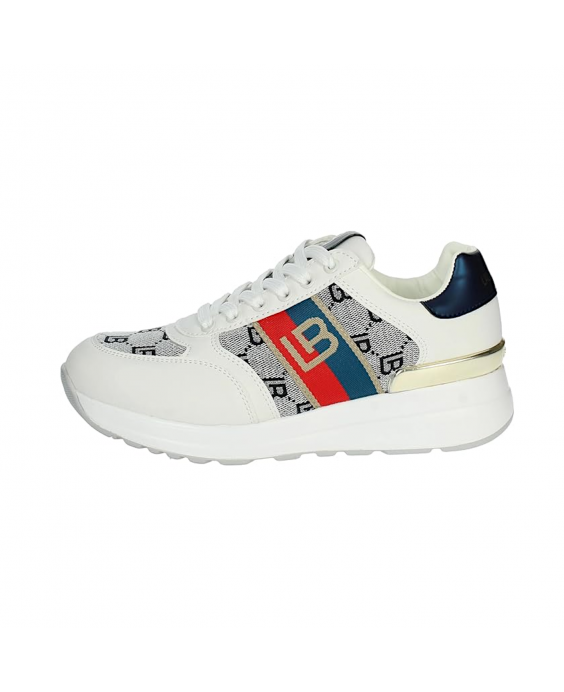 LAURA BIAGIOTTI Sneakers Donna Bianco Blu navy 8007