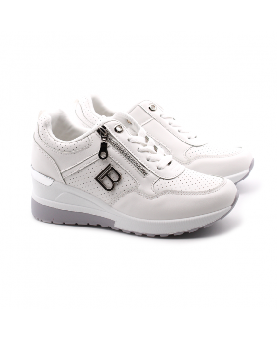 LAURA BIAGIOTTI Sneakers con zeppa Donna Bianco 8416