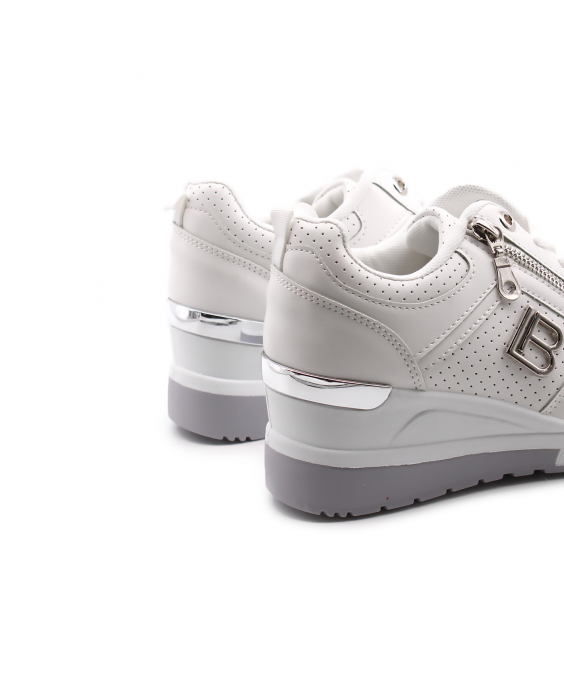 LAURA BIAGIOTTI Sneakers con zeppa Donna Bianco 8416