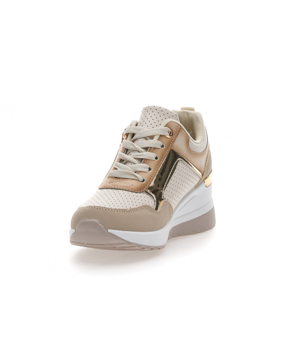 LAURA BIAGIOTTI Sneakers con zeppa Donna Beige 8416