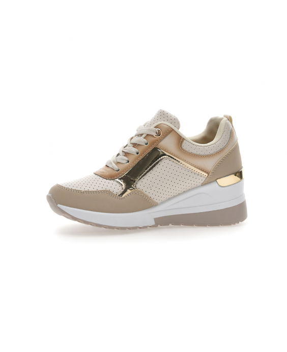 LAURA BIAGIOTTI Sneakers con zeppa Donna Beige 8416