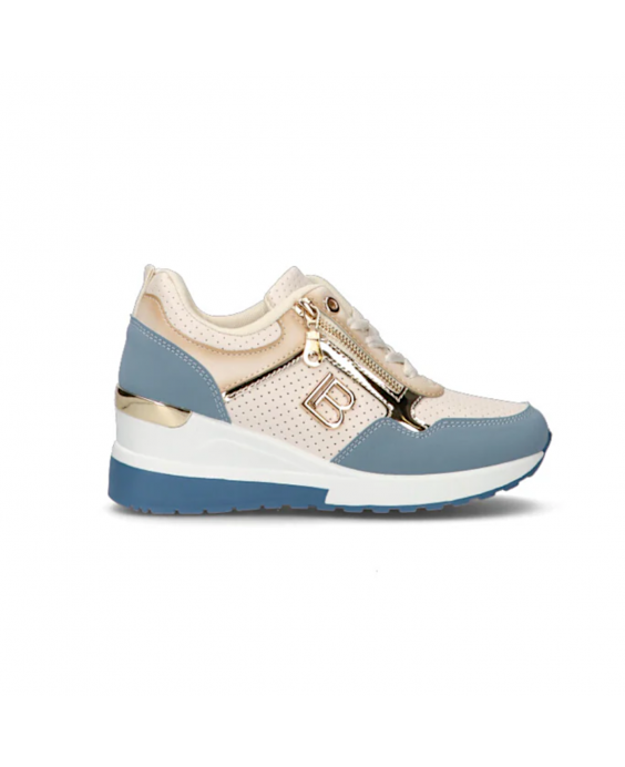 LAURA BIAGIOTTI Sneakers con zeppa Donna Azzurro 8416