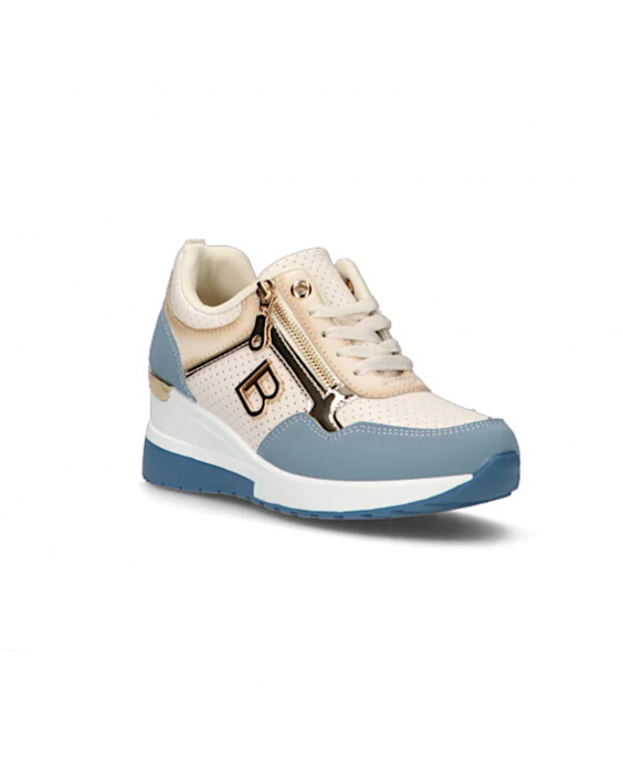 LAURA BIAGIOTTI Sneakers con zeppa Donna Azzurro 8416