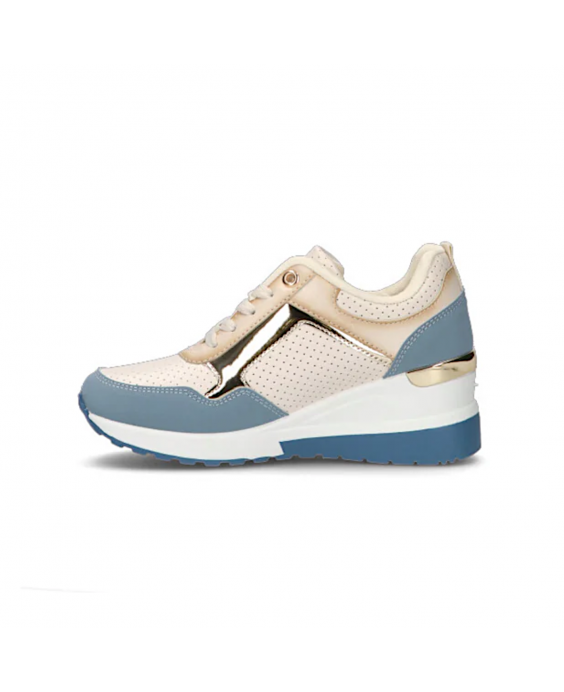 LAURA BIAGIOTTI Sneakers con zeppa Donna Azzurro 8416