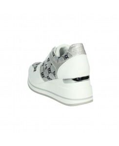 LAURA BIAGIOTTI Sneakers con zeppa Donna Bianco Blu navy 8427