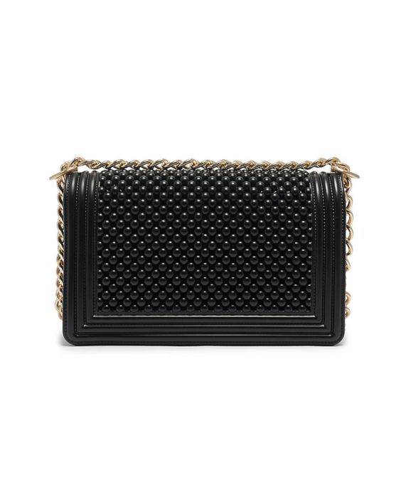 MARC ELLIS Borsa a tracolla Flat M Ball Donna Nero Oro satinato FLAT M BALL_BLACK-BRUSH GOLD