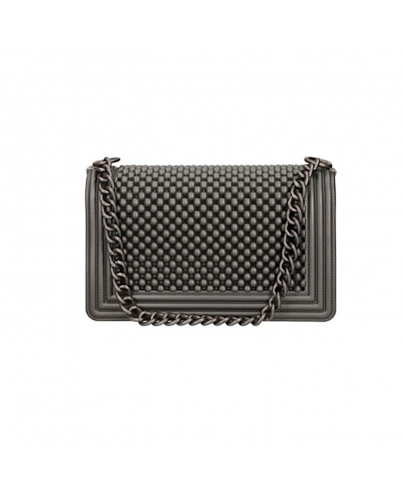 MARC ELLIS Borsa a tracolla Flat M Ball Donna Canna da fucile Argento satinato FLAT M BALL_24-GUN METAL-SATIN CDF