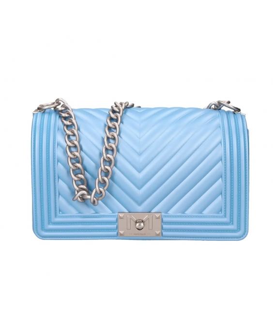 MARC ELLIS Borsa a mano Flat M Donna Azzurro Argento opaco FLAT M_ AQUA-OFF SILVER