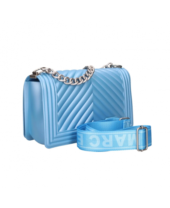 MARC ELLIS Borsa a mano Flat M Donna Azzurro Argento opaco FLAT M_ AQUA-OFF SILVER