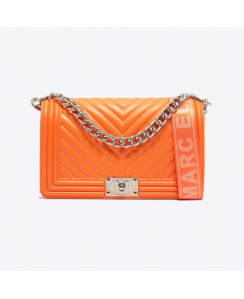 MARC ELLIS Borsa a mano Flat M Donna Arancione Argento lucido FLAT M_DARK ORANGE-SILVER