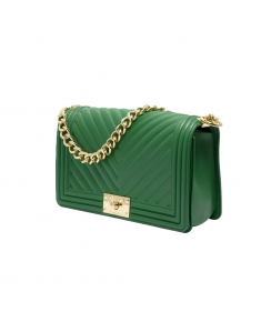 MARC ELLIS Borsa a mano Flat M Donna Verde smeraldo Oro lucido FLAT M_EMERALD GREEN-LIGHT GOLD