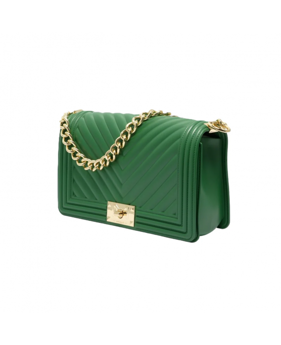 MARC ELLIS Borsa a mano Flat M Donna Verde smeraldo Oro lucido FLAT M_EMERALD GREEN-LIGHT GOLD