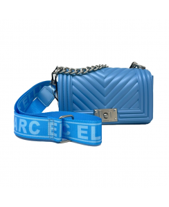 MARC ELLIS Borsa a mano Flat M Donna Blu nordico Argento opaco FLAT M_NORSE BLUE-OFF SILVER