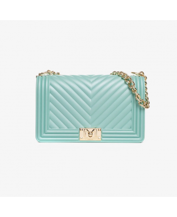 MARC ELLIS Borsa a mano Flat M Donna Verde Acqua Oro lucido FLAT M_VERDE ACQUA-LIGHT GOLD