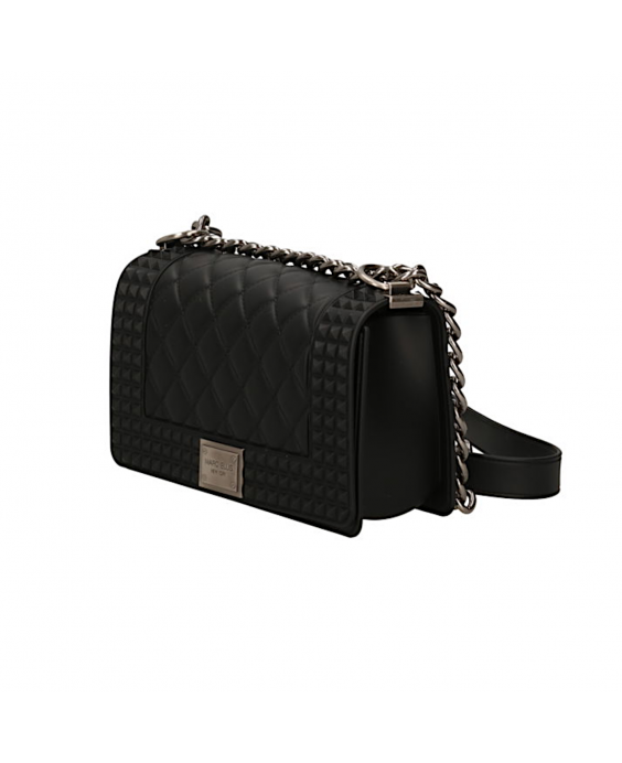 MARC ELLIS Borsa a tracolla Flat Penka S Donna Nero Argento satinato FLAT PENKA S_BLACK-BRUSH CDF