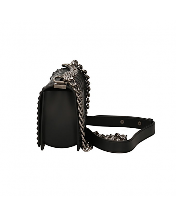 MARC ELLIS Borsa a tracolla Flat Penka S Donna Nero Argento satinato FLAT PENKA S_BLACK-BRUSH CDF