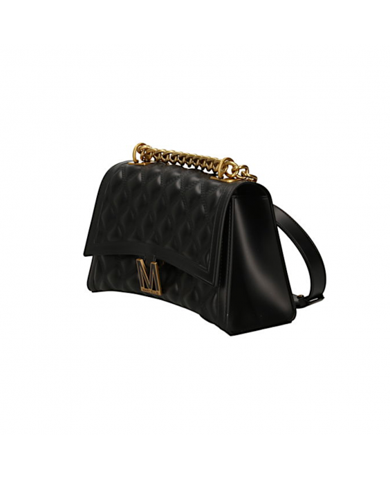 MARC ELLIS Borsa a tracolla Flat Rhombus M Donna Nero Ottone FLAT RHOMBUS M_24-BLACK-LIGHT OTTONE