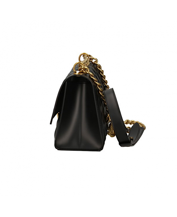 MARC ELLIS Borsa a tracolla Flat Rhombus M Donna Nero Ottone FLAT RHOMBUS M_24-BLACK-LIGHT OTTONE